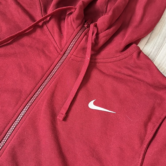 Red Nike Zip Up Sweater - Picture 2 of 7